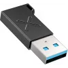 Unitek USB-C - USB-A -sovitin A1049ABK01 — musta, kompakti sovitin USB-C (liitäntä) - USB-A (pistoke)