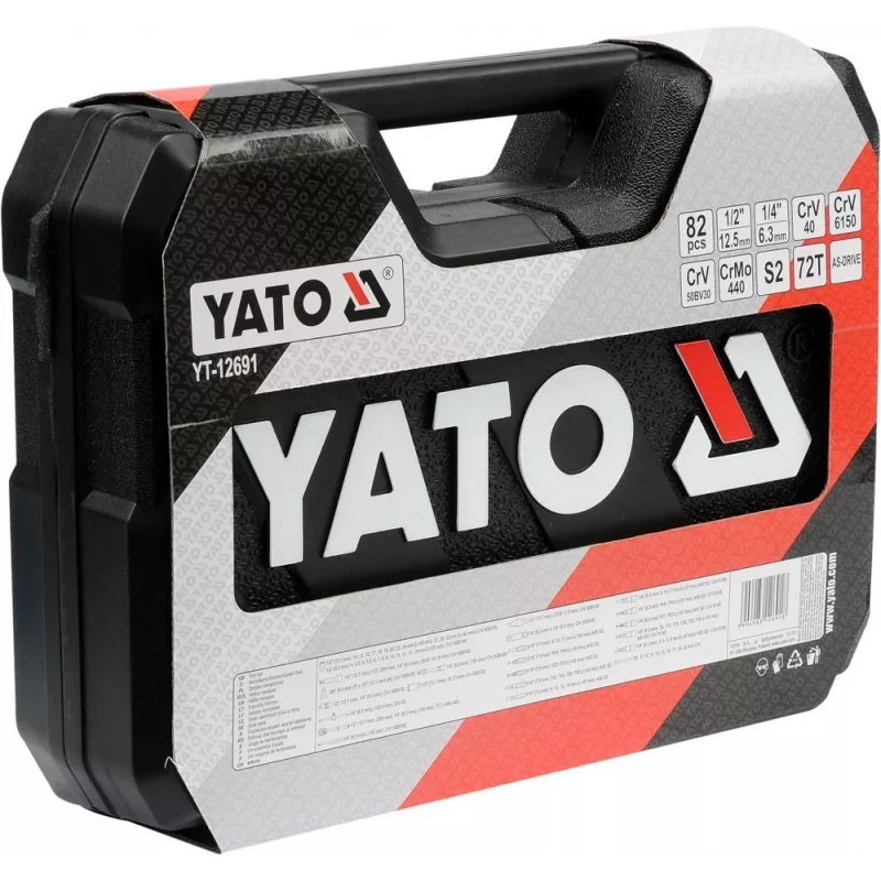 Yato YT-12691 hylsyavainsarja 82 osaa