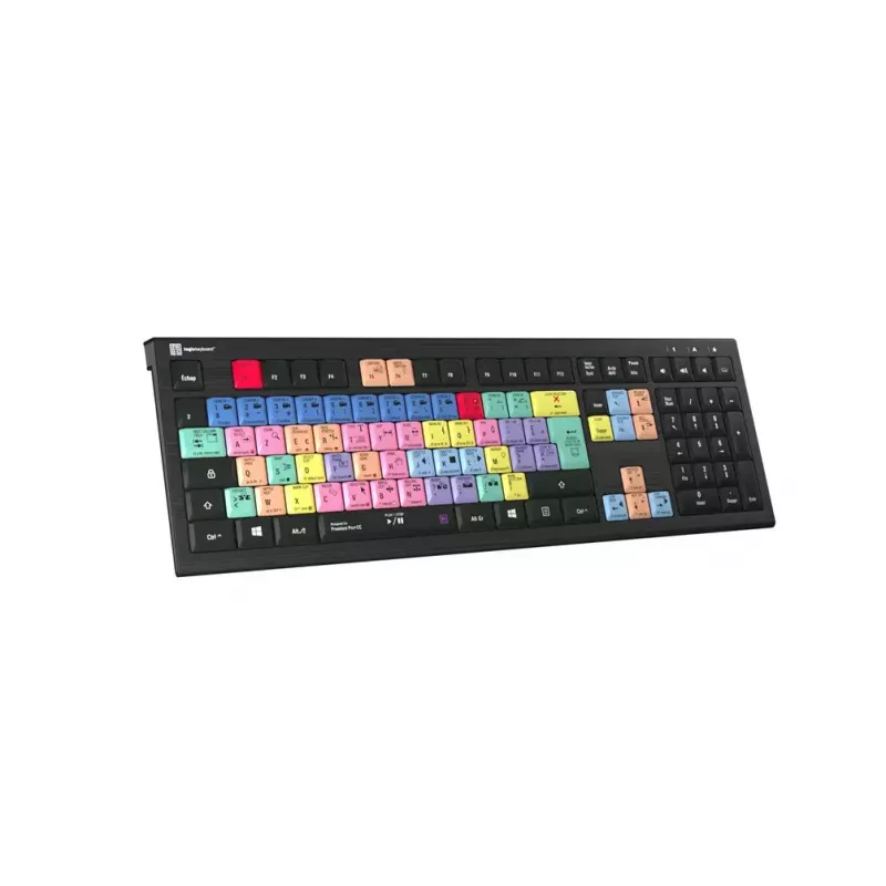 Logickeyboard Adobe Premiere Pro CC ASTRA 2 taustavalaistu näppäimistö ranska (LKB-PPROCC-A2PC-FR)