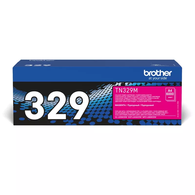 Brother TN-329M väriainekasetti, magenta, 6000 sivua
