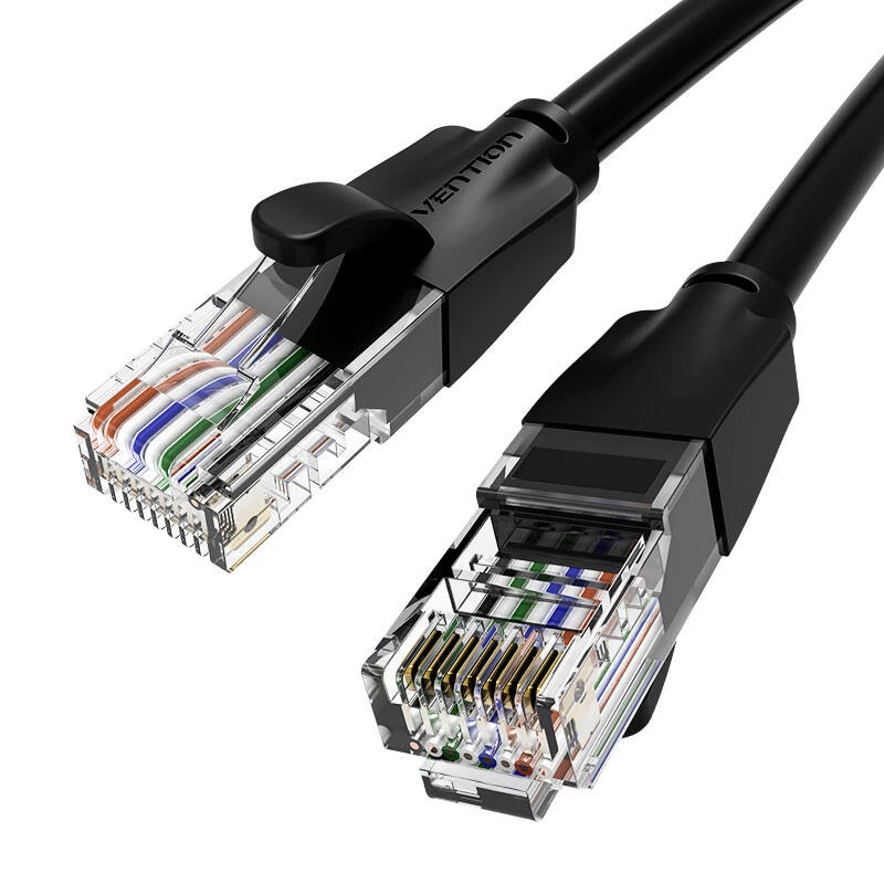 UTP-CAT6-Vention-verkkokaapeli IBEBN RJ45 Ethernet 1000Mbit/s 15m (musta)