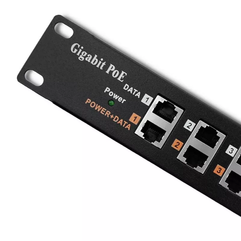 Patchpanel QOLTEC 54478 12 porttia PoE musta