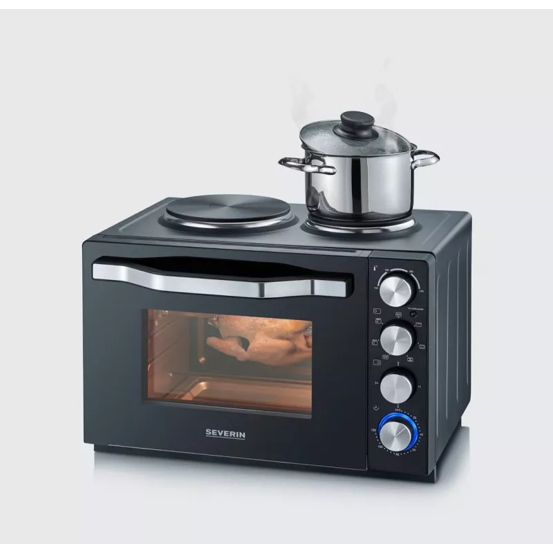 Severin TO 2073 XXL miniuuni 60 L 2 200 W musta grilli