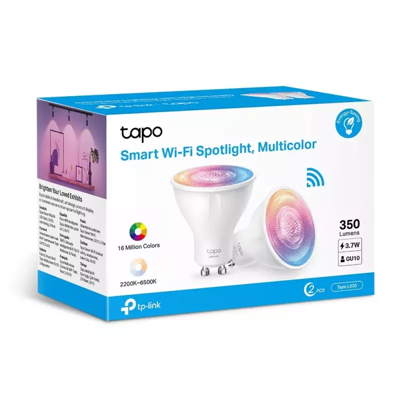 Älylamppu TP-LINK Tapo L630 GU10 3.7W monivärinen (2 kpl:n pakkaus)