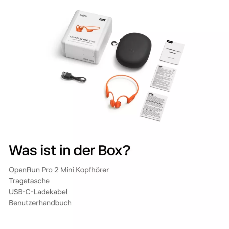 SHOKZ OpenRun Pro 2 Mini kuulokemikrofoni langaton korvakoukku urheilu Bluetooth oranssi