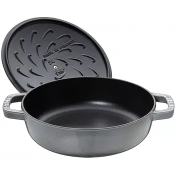 Syvä paistinpannu kannella STAUB 28 cm 40511-470-0