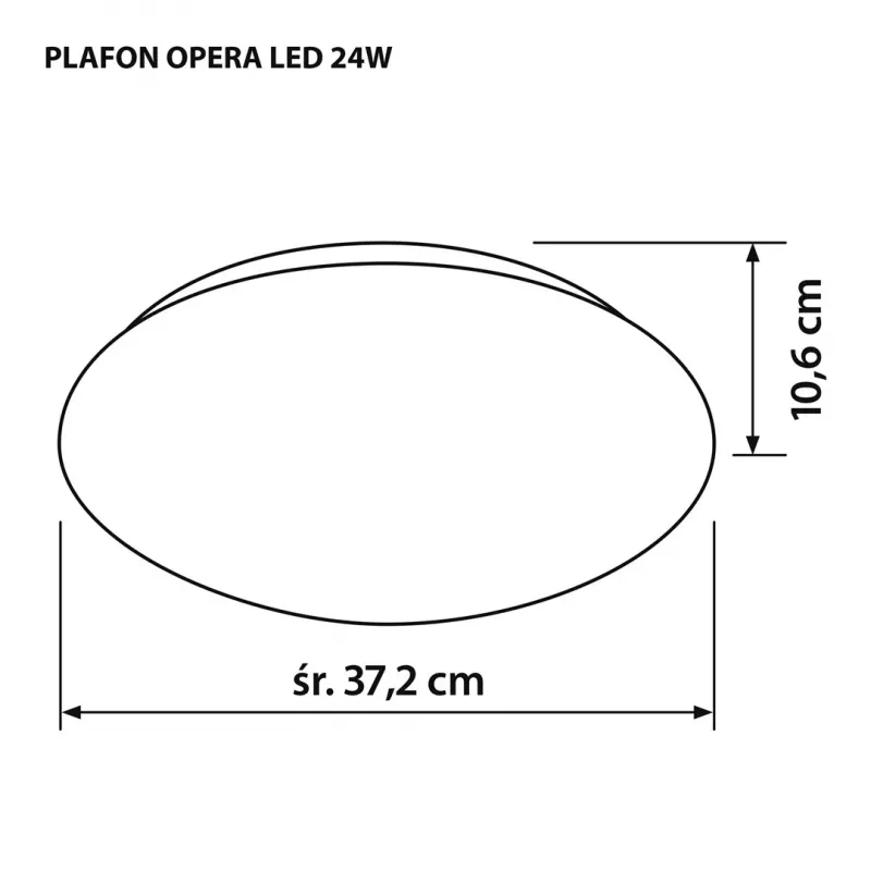 Moderni LED-kattovalaisin Activejet OPERA LED 24W