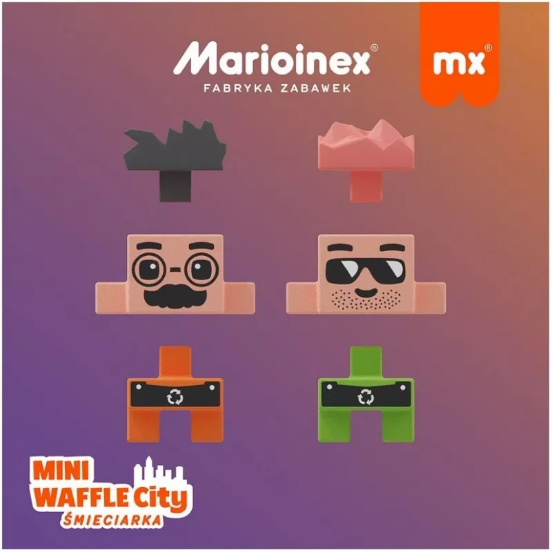 Marioinex Mini Waffle City jäteauto rakennuspalikat, 148 kpl (903131)