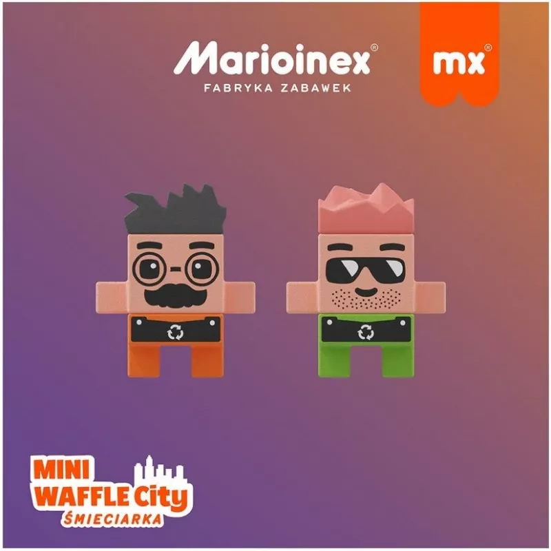 Marioinex Mini Waffle City jäteauto rakennuspalikat, 148 kpl (903131)