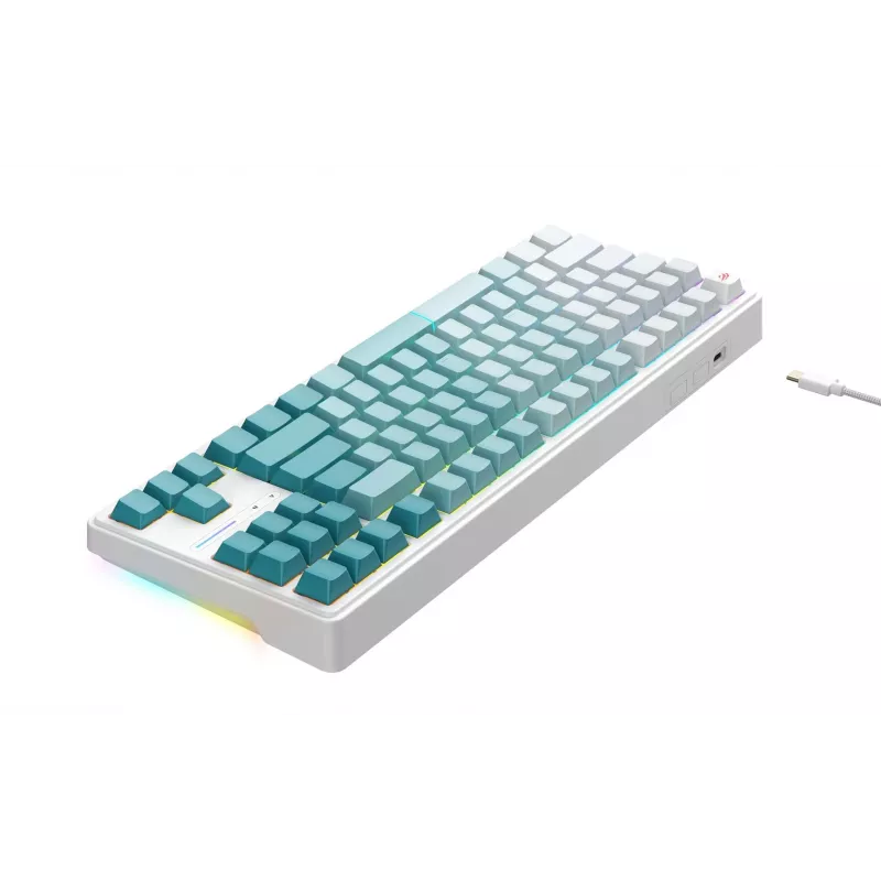 Havit KB901L pelinäppäimistö valkoinen ja vihreä USB johdollinen RGB-LED