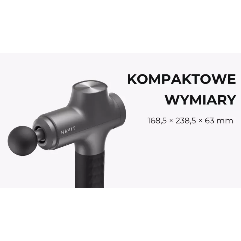 Havit MG1503 pistoolikäsihierontalaite koputus- ja värähtelyhieronnalla