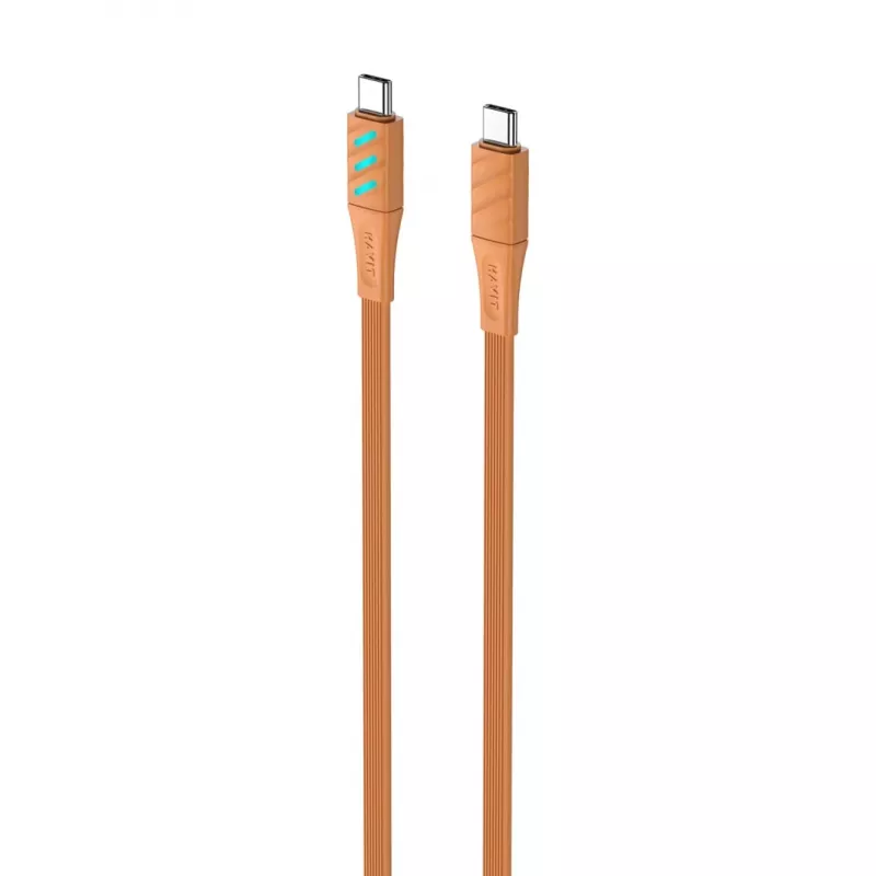 Havit CB6254 USB Type-C - USB Type-C latauskaapeli 1 m oranssi