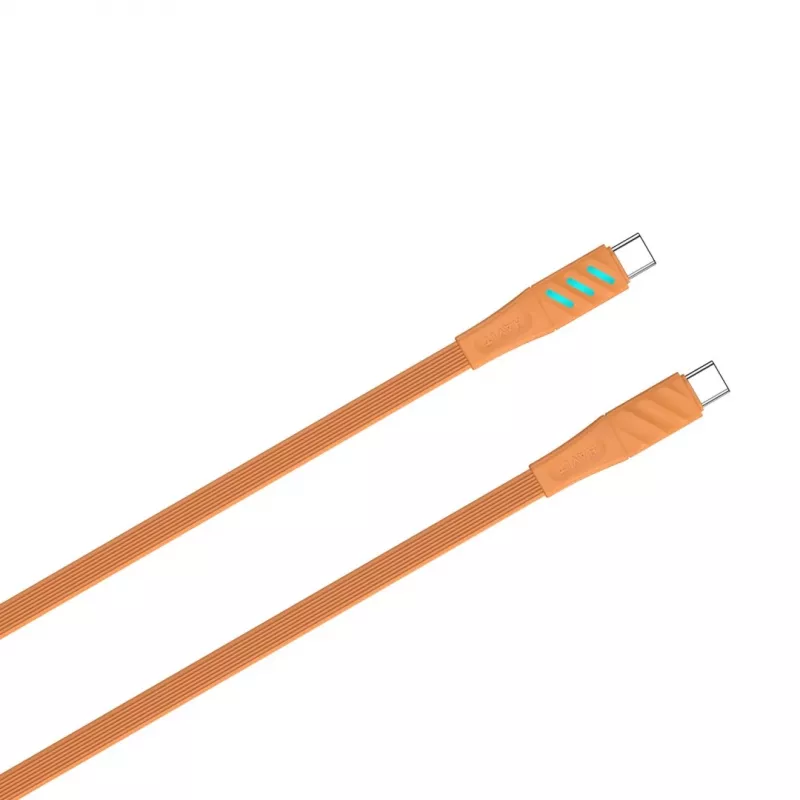Havit CB6254 USB Type-C - USB Type-C latauskaapeli 1 m oranssi