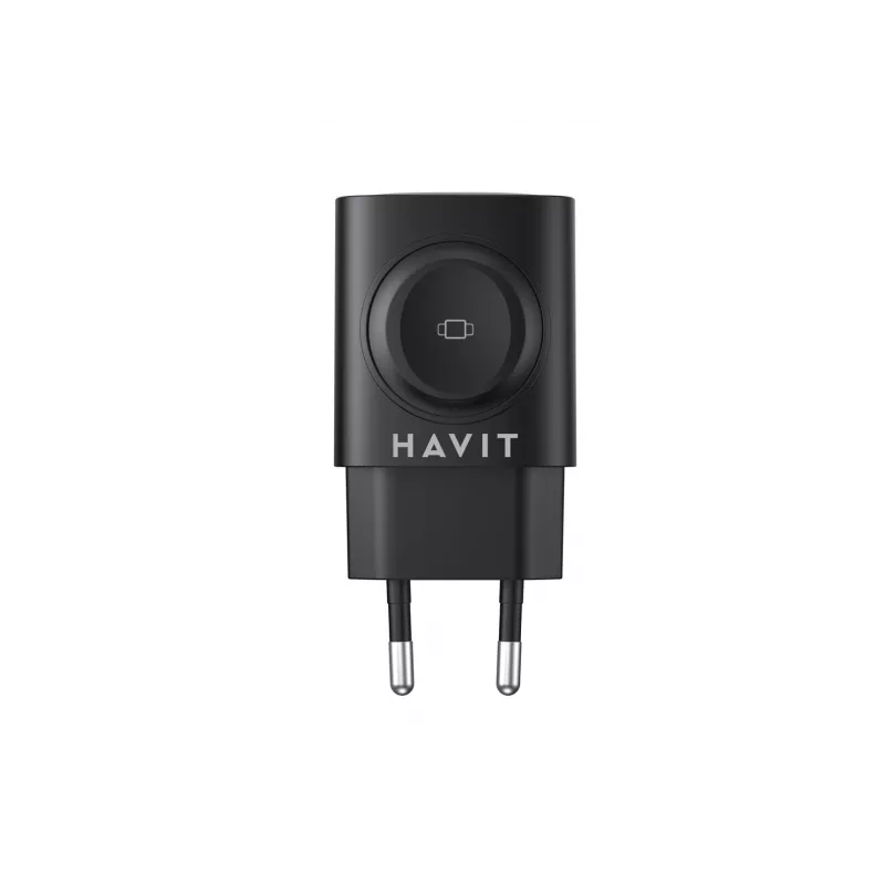 Havit UC132 EU GaN 22W kaksiporttinen laturi langaton lataus musta