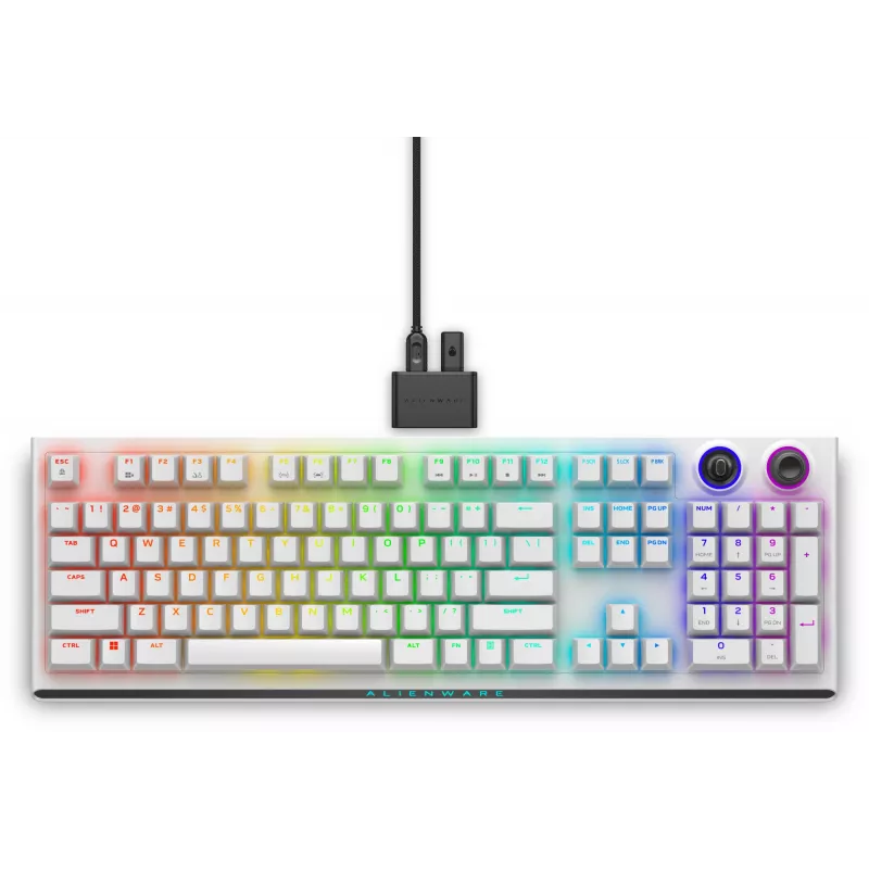 Dell | Alienware Tri-Mode AW920K | langaton pelinäppäimistö | langaton | RGB LED-valaistus | US | Bluetooth | Lunar Light | numeronäppäimistö | CHERRY MX Red | langaton yhteys