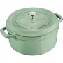 Staub pyöreä valurautainen patapata 5,2 L, minttu – La Cocotte 26 cm