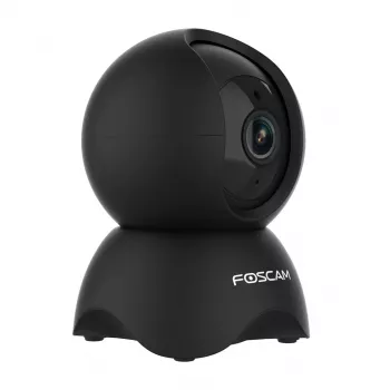 IP-valvontakamera Foscam X5, hehkulampun muotoinen, 5 MP (2560×1920), Wi‑Fi & Ethernet, MicroSD jopa 256 GB, 360° kääntö/kierto, 6x digitaalinen zoom, yönäkö 8 m