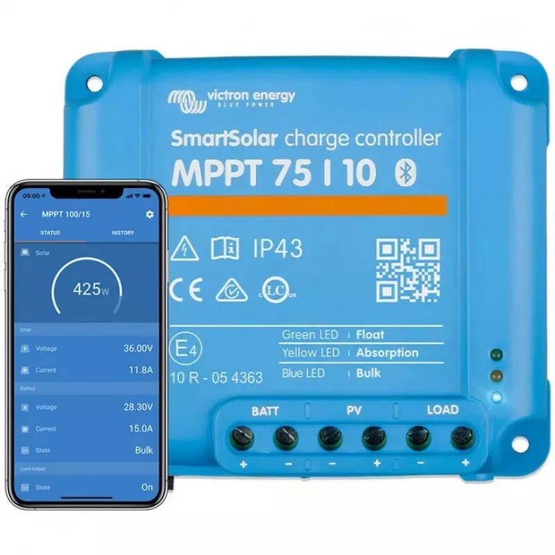 Victron Energy SmartSolar MPPT 75/10 aurinkolataussäädin 75V 10A