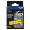 Brother HSe-651E kutistesukka, 21 mm x 1,5 m, musta keltaisella