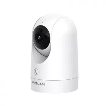 IP-valvontakamera Foscam R8M valkoinen – 8 MP 4K (3840×2160), 2,8 mm lasilinssi, 350° vaaka / 150° pysty, 2,4G/5G Wi‑Fi, microSD enintään 256GB