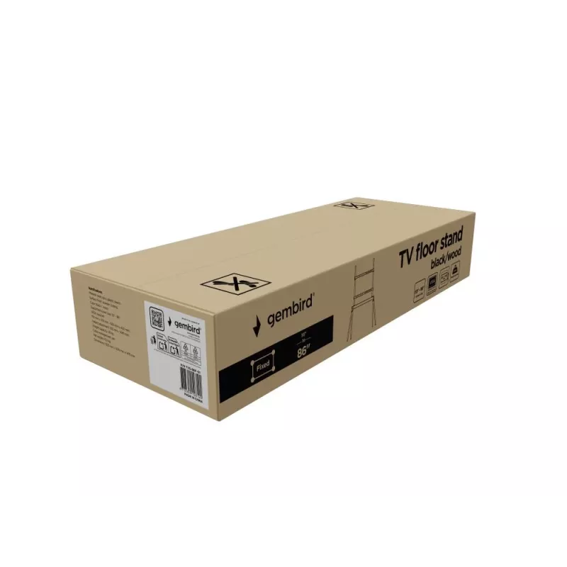TV-tarvike lattajalusta 55-86/BLK/WOOD TVS-86F-01-BK Gembird