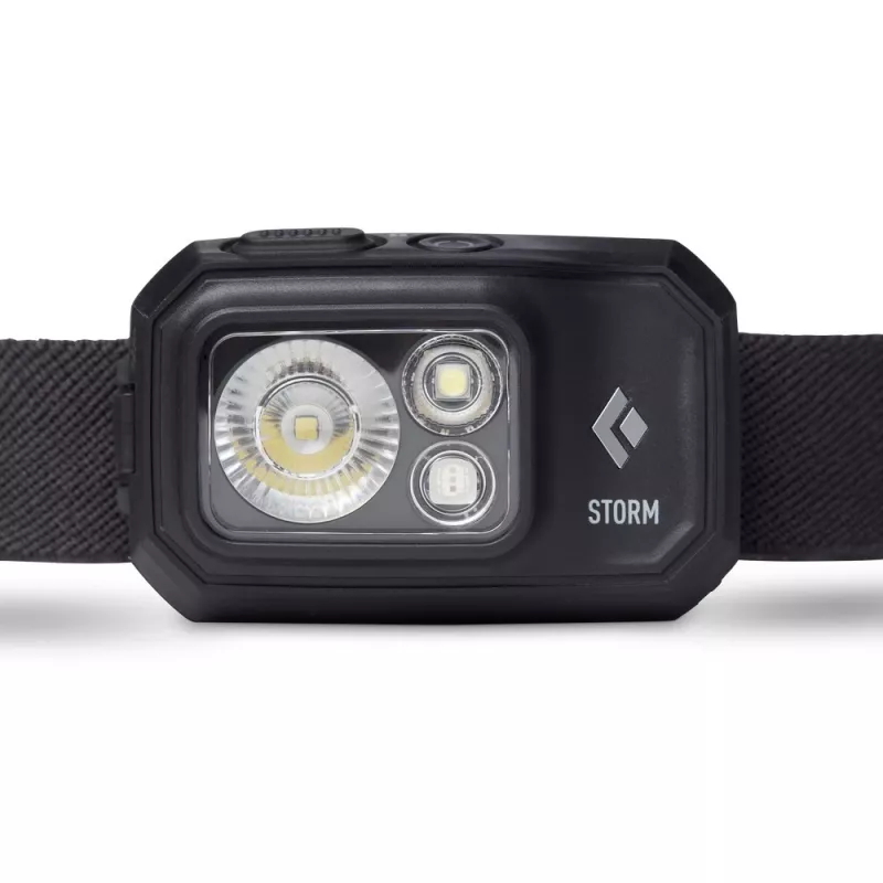Black Diamond Storm 450 musta, punainen otsalamppu