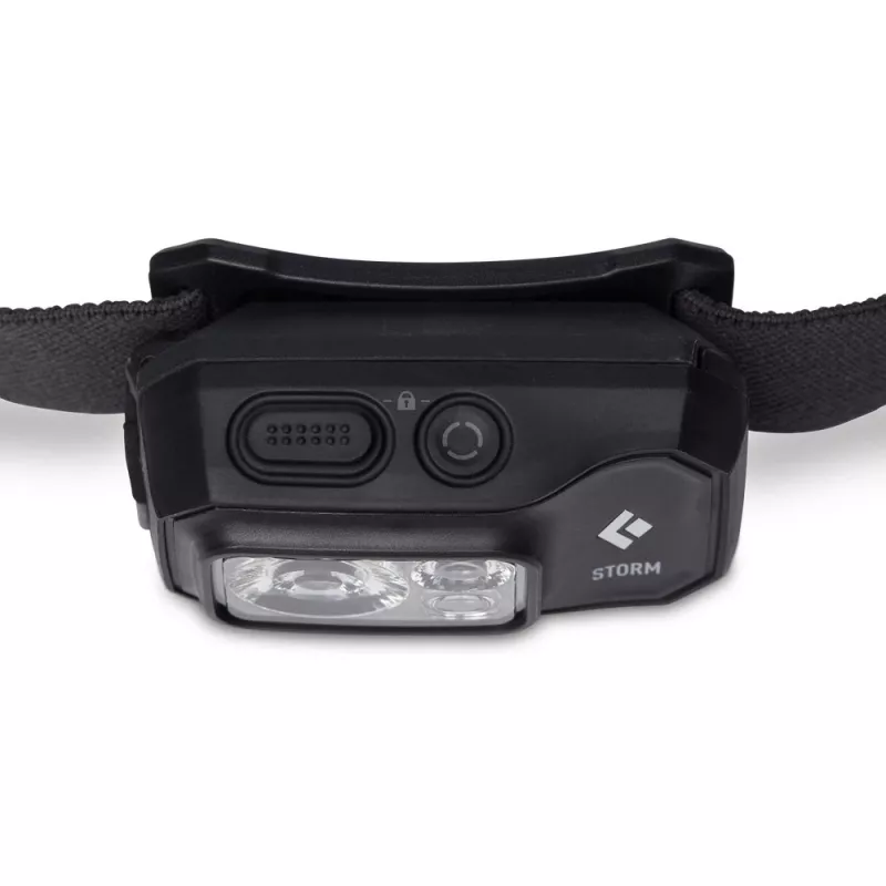 Black Diamond Storm 450 musta, punainen otsalamppu