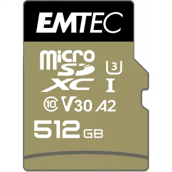 Muistikortti Emtec 512GB MicroSDXC UHS-I ECMSDM512GXC10SP