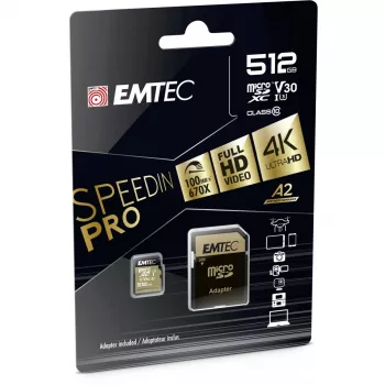Muistikortti Emtec 512GB MicroSDXC UHS-I ECMSDM512GXC10SP