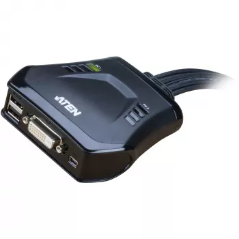 Aten 2-porttinen USB DVI KVM-kytkin kaukosäätimellä portin valintaan