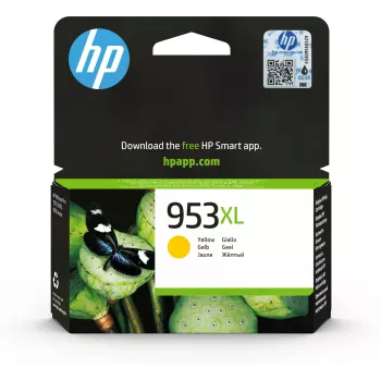 HP 953XL suurikapasiteettinen keltainen alkuperäinen mustekasetti (F6U18AE)