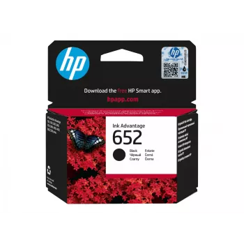 HP 652 musta alkuperäinen Ink Advantage -kasetti