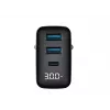 HAVIT UCLE001 EU GaN kolmiporttinen 30 W musta — kompakti USB-laturi, jossa 3 liitäntää