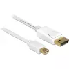 DisplayPort-kaapeli DeLOCK 83483 Mini DisplayPort 3 m valkoinen