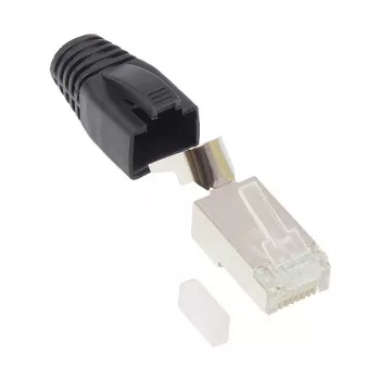 Alcasa Good Connections RJ45 verkkoliitin - Cat. 6A / 500 MHz - 50 kpl erä - SUOJATTU - Cat.7 raakakaapelille - Cat. 6A - Cat.6 kaapeli - 50µ kullattu