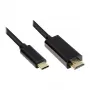 Good Connections GC-M0100 - 1 m - HDMI tyyppi A (Standard) - USB Type-C - pistoke - pistoke - suora
