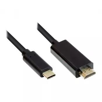 Good Connections GC-M0102 - 3 m - HDMI tyyppi A (Standard) - USB Type-C - pistoke - pistoke - suora