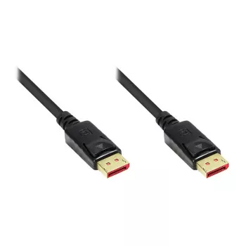 Liitäntäkaapeli DisplayPort 1.4, 8K / UHD-2 @60 Hz, kullatut kontaktit, CU, musta, 5 m, Good Connections® (4814-050S)