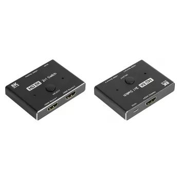 Alcasa HDMI-vaihtokytkin - HDMI - musta - metalli - 7680 x 4320 - data - kulta (GC-M0261)