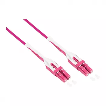 Kuitupatchkaapeli duplex OM4 (multimode, 50/125) LC/LC, UNIBOOT, LSZH, reversible polarity, vapautusliuska, 10 m, Good Connections® (LW-U810LC4)