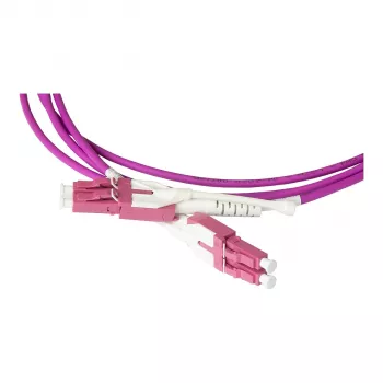 Kuitupatchkaapeli duplex OM4 (multimode, 50/125) LC/LC, UNIBOOT, LSZH, reversible polarity, vapautusliuska, 10 m, Good Connections® (LW-U810LC4)