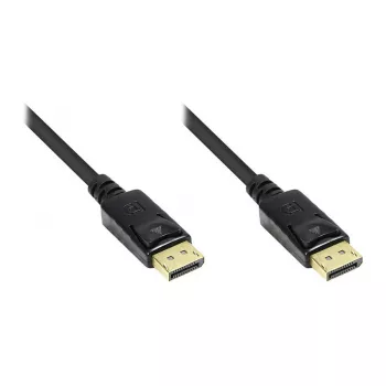 Good Connections liitäntäkaapeli DisplayPort 1.2 - uros sis. lukitussuoja - kullattu - musta - 7,5 m