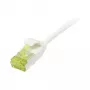 Patchkaapeli RJ45, CAT6A 500 MHz, 10 m, valkoinen, U/FTP, Slimline pyöreä d=3,8 mm, TPE/LSZH (Superflex), AWG32, Cat.7-raakakaapelilla, Synergy 21 (S217329V3)