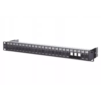 METZ CONNECT BTR E-DAT C6A -moduuli 24 porttia 180°M - patch-paneeli - musta - 1U - 24 porttia (130920-BK-E)