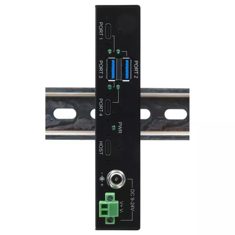 EXSYS EX-11295HMS USB 3.2 Gen 2 -keskitin Type-B 10000 Mbit/s musta