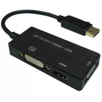 12993153, 0,1 m, DisplayPort, VGA D-Sub + HDMI + DVI, uros, naaras, suora