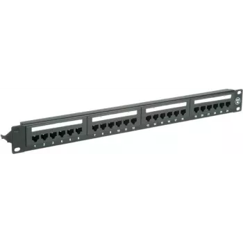 Patch-paneeli - räkkiasennus - CAT 6a - UTP - RJ-45 X 24 - musta - 48,3 cm (1