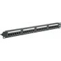 Patch-paneeli - räkkiasennus - CAT 6a - UTP - RJ-45 X 24 - musta - 48,3 cm (1
