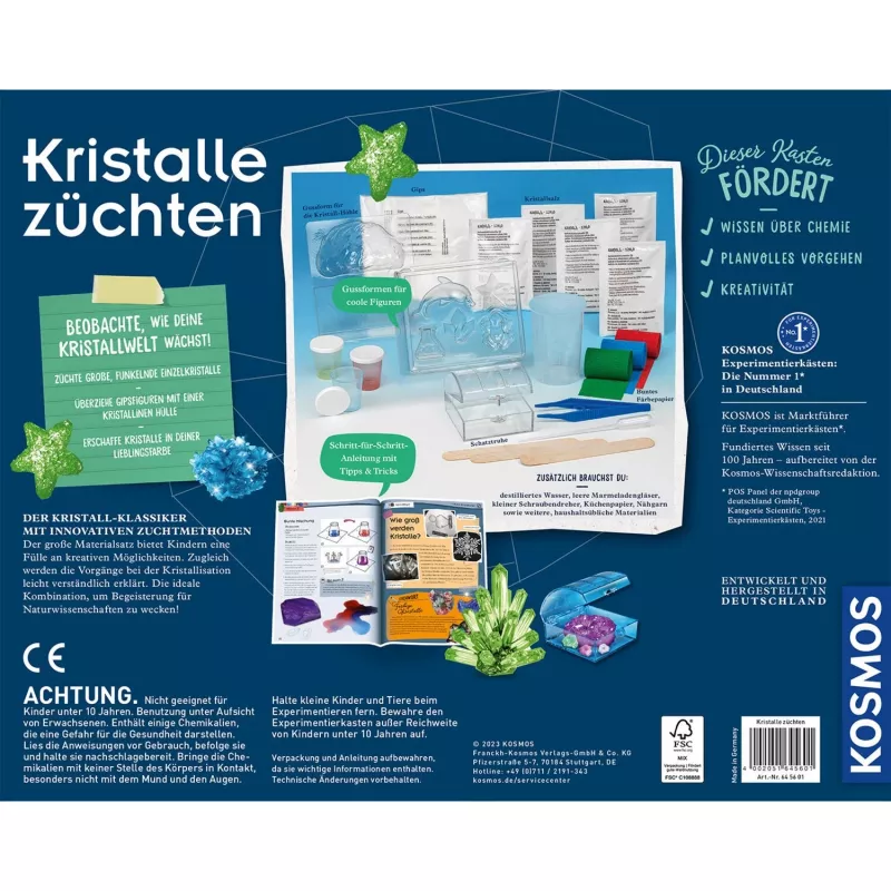 Kristallien kasvatus, koesarja