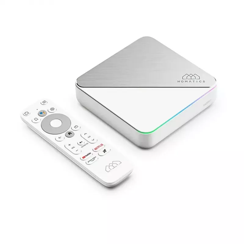 Suoratoistomedia-soitin Homatics Box R PLUS 4K Android TV — 4K-suoratoisto, Android TV -alusta